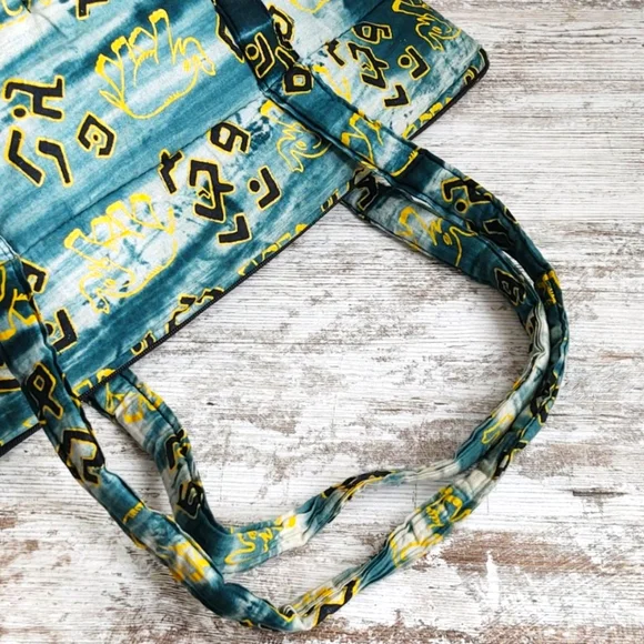 🟩Handmade Artisan African Quilted Elephant Tote - Picture 8 of 12